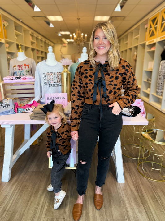 Mommy & Me Wild About You Leopard Sweater