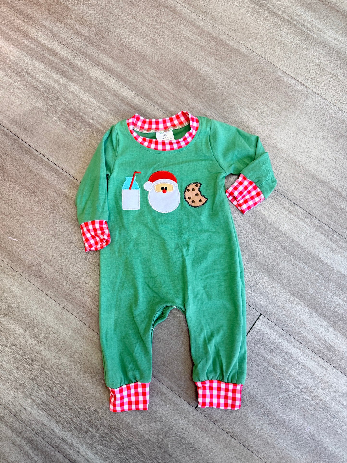 Milk & Cookies Santa Romper