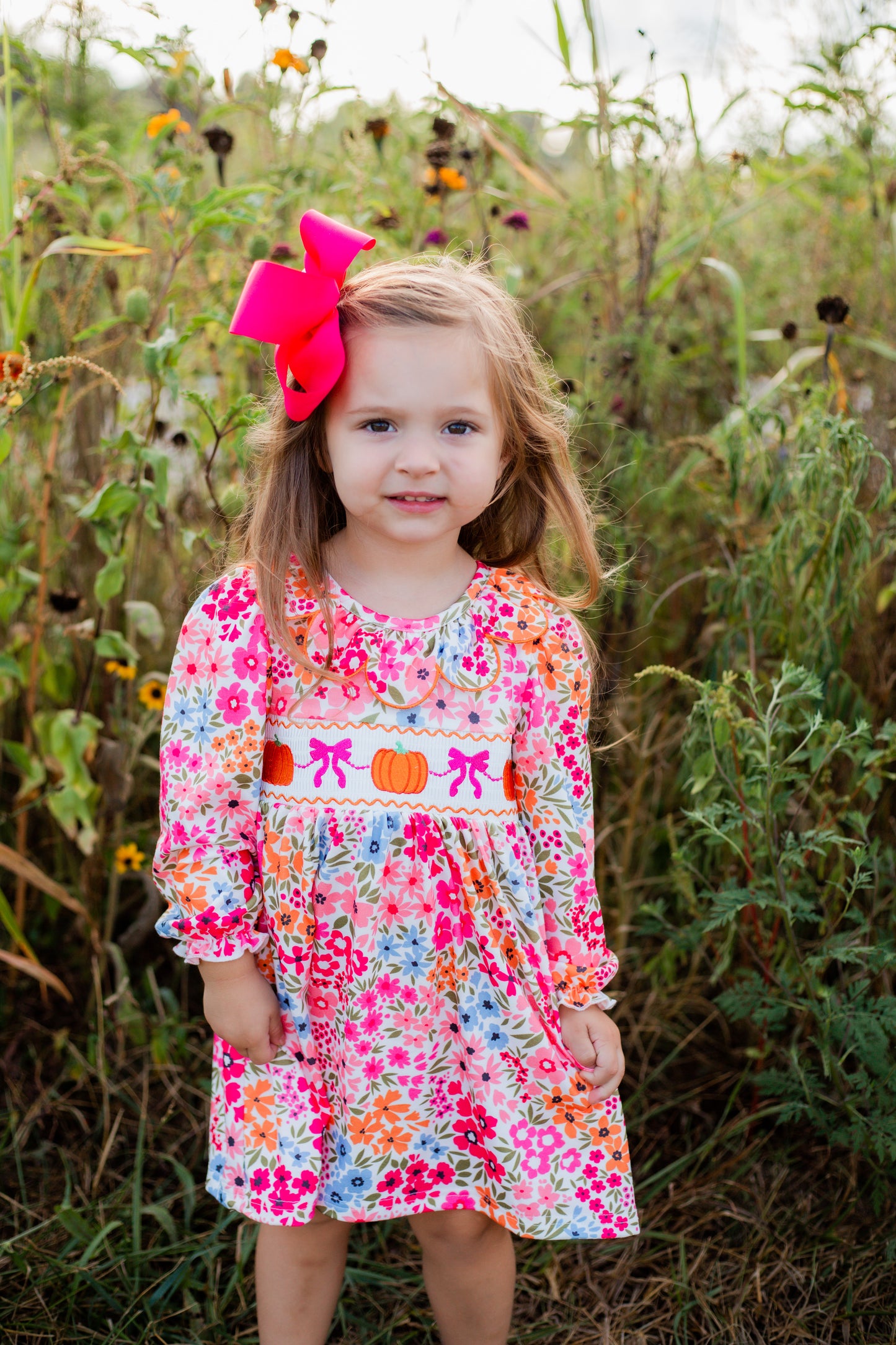 Pumpkin Patch Fancy Smocked Dress