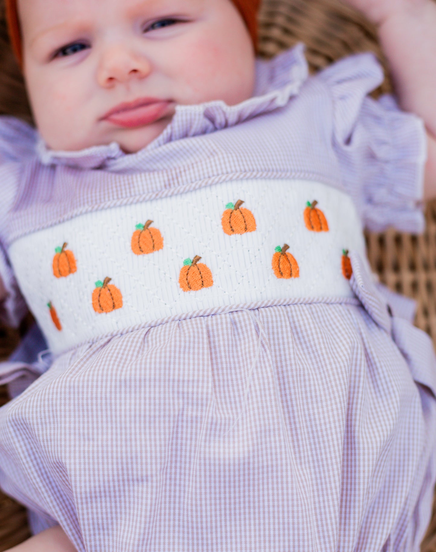 Lil' Pumpkin Smocked Romper