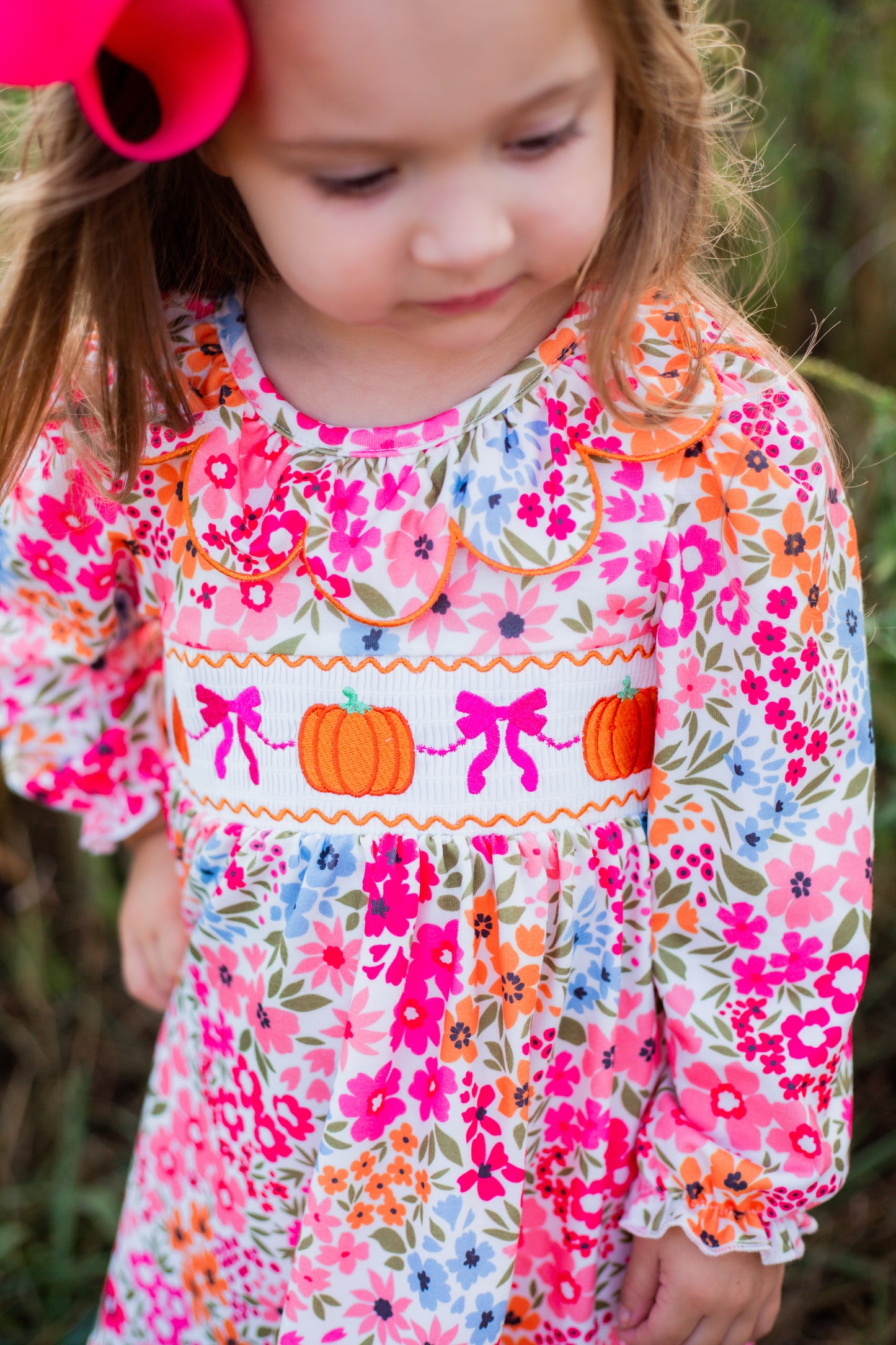 Pumpkin Patch Fancy Smocked Dress