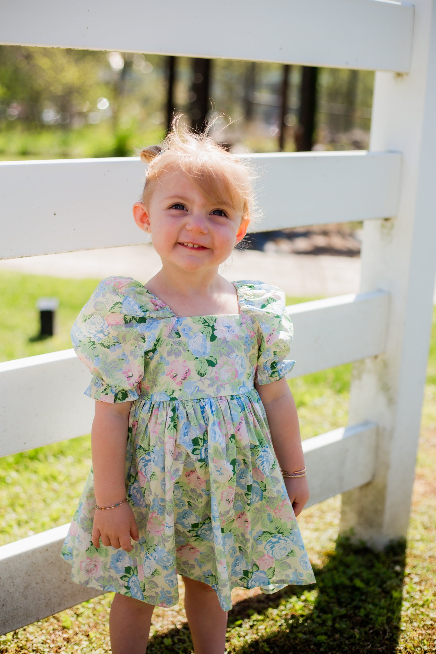 Garden Girl Puff Sleeve Dress