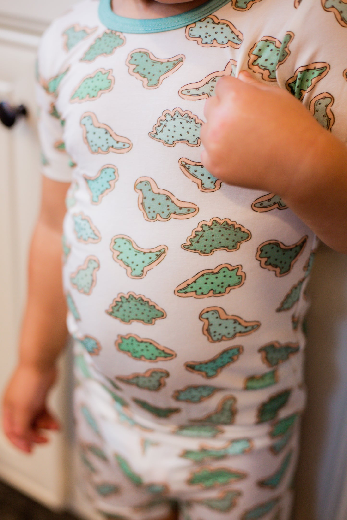 Dino Cookie Bamboo Shorts Set