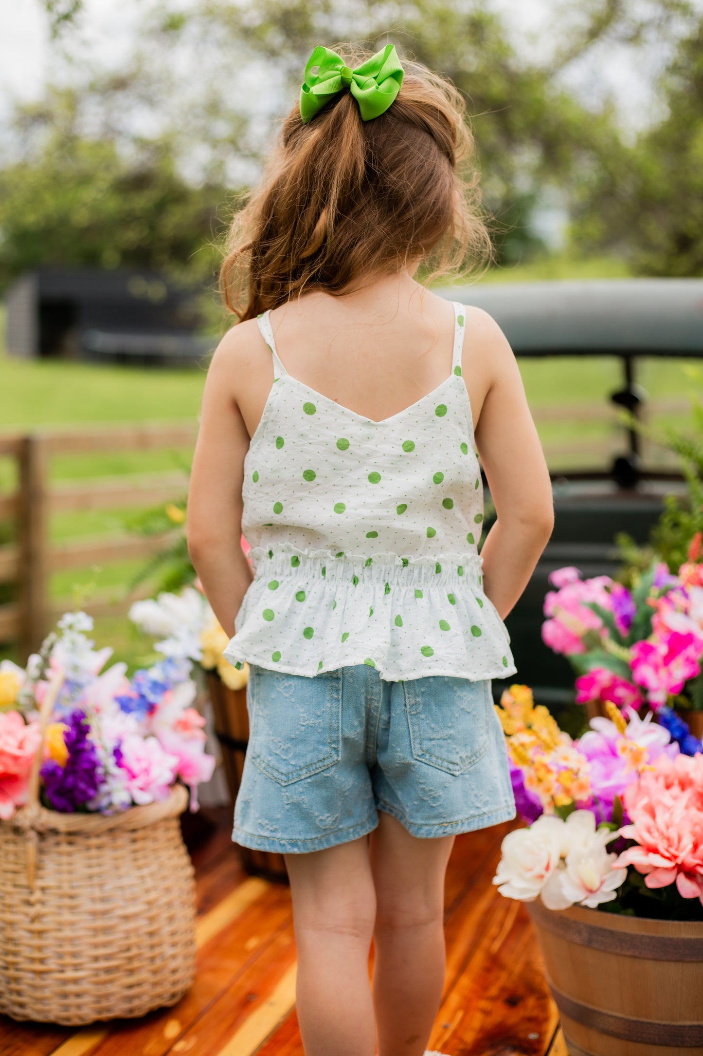 Subtle Hearts Denim Shorts
