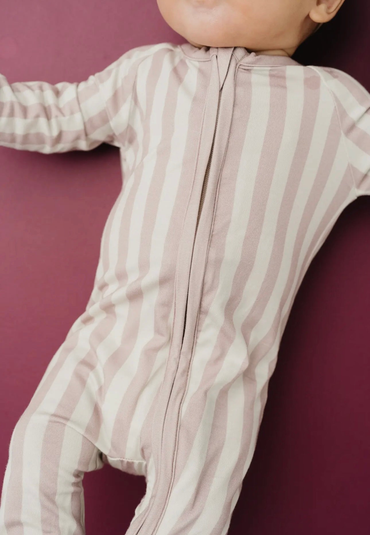 Blush Stripe Bamboo Sleeper