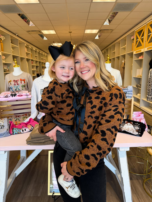 Mommy & Me Wild About You Leopard Sweater