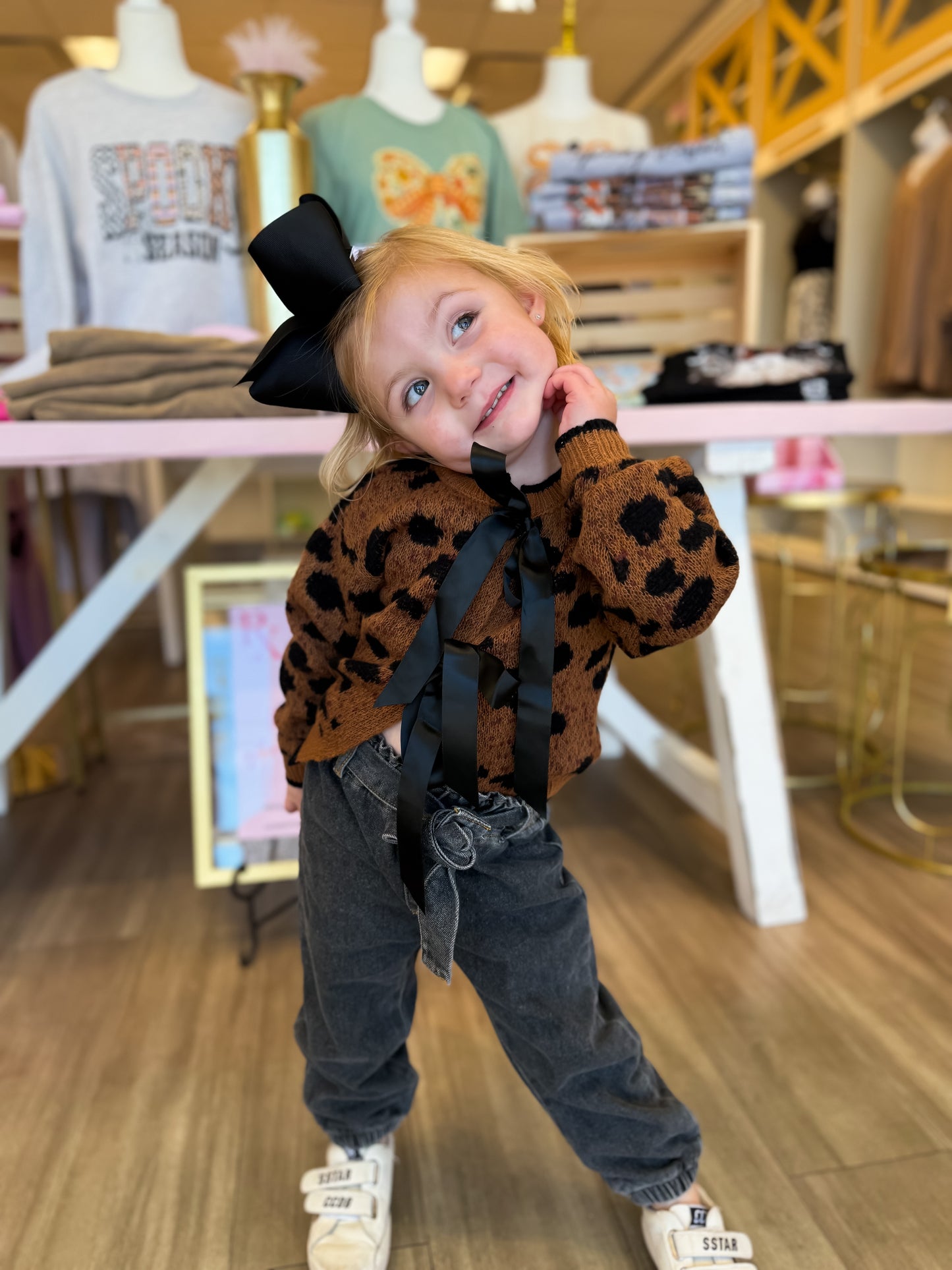 Mommy & Me Wild About You Leopard Sweater