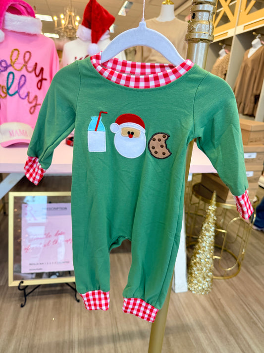 Milk & Cookies Santa Romper