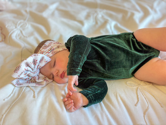 Velvet Evergreen Romper