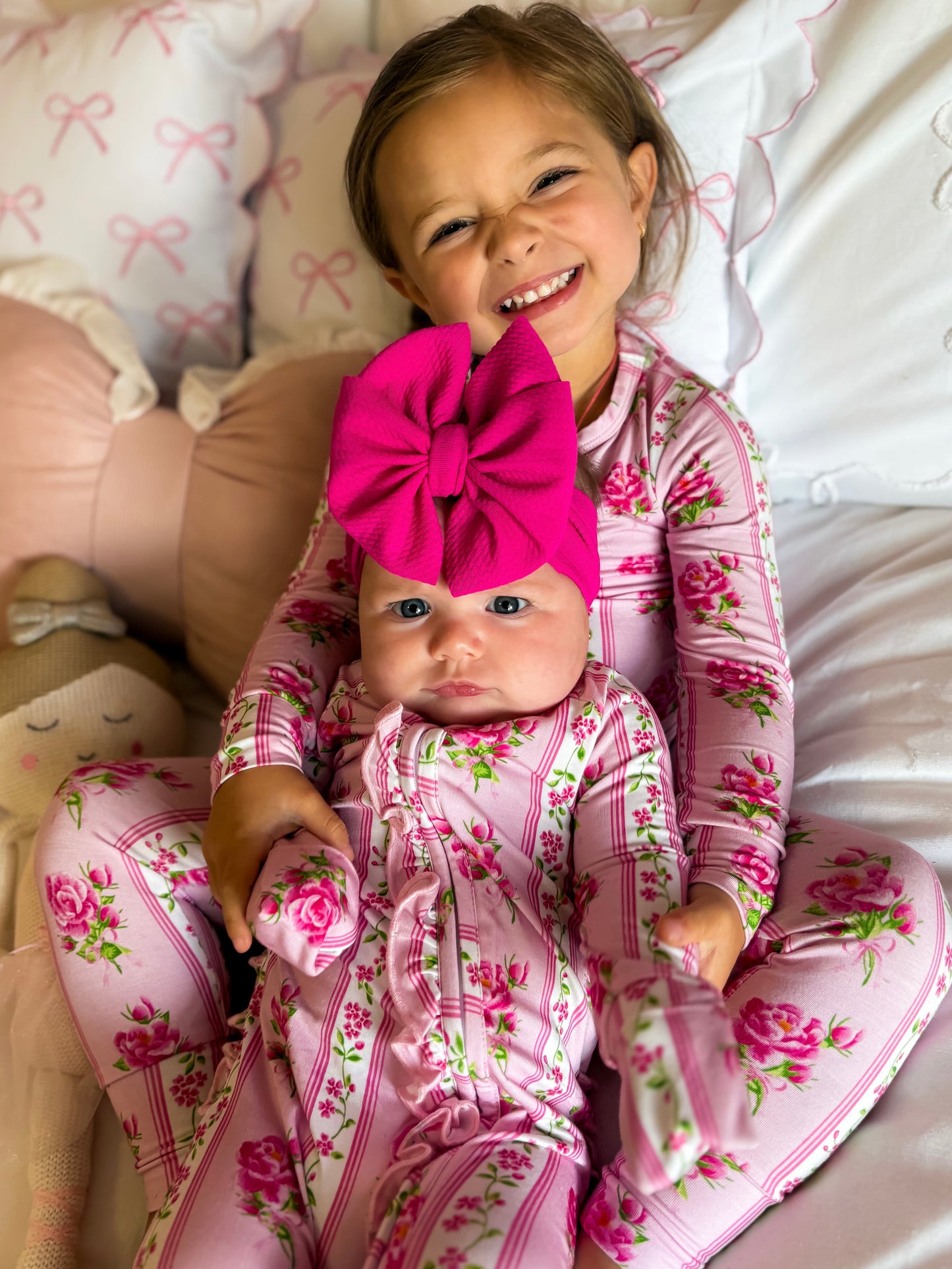 Rose Garden Ruffles Bamboo Pajama Set