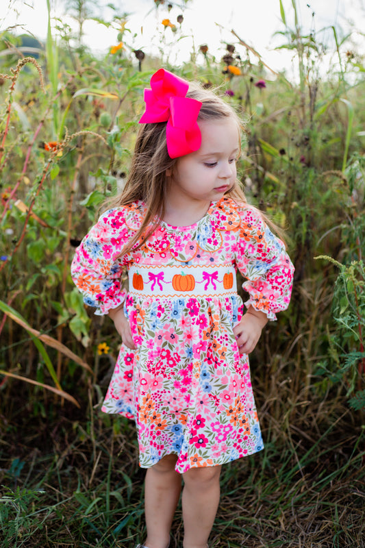 Pumpkin Patch Fancy Smocked Dress