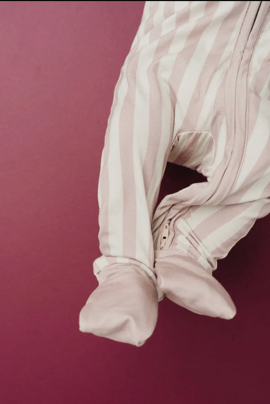 Blush Stripe Bamboo Sleeper