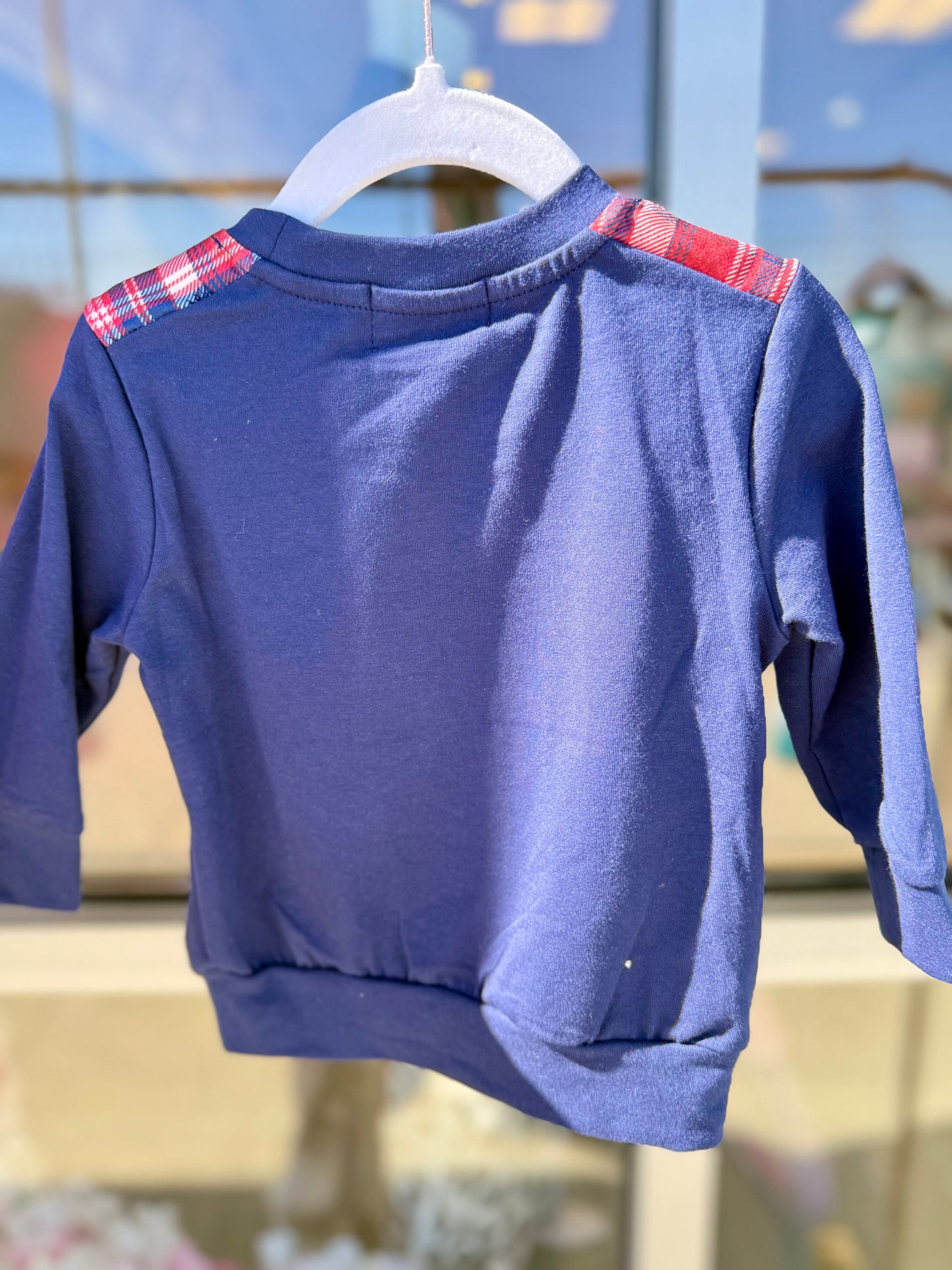 Jolly Plaid Santa Sweatshirt