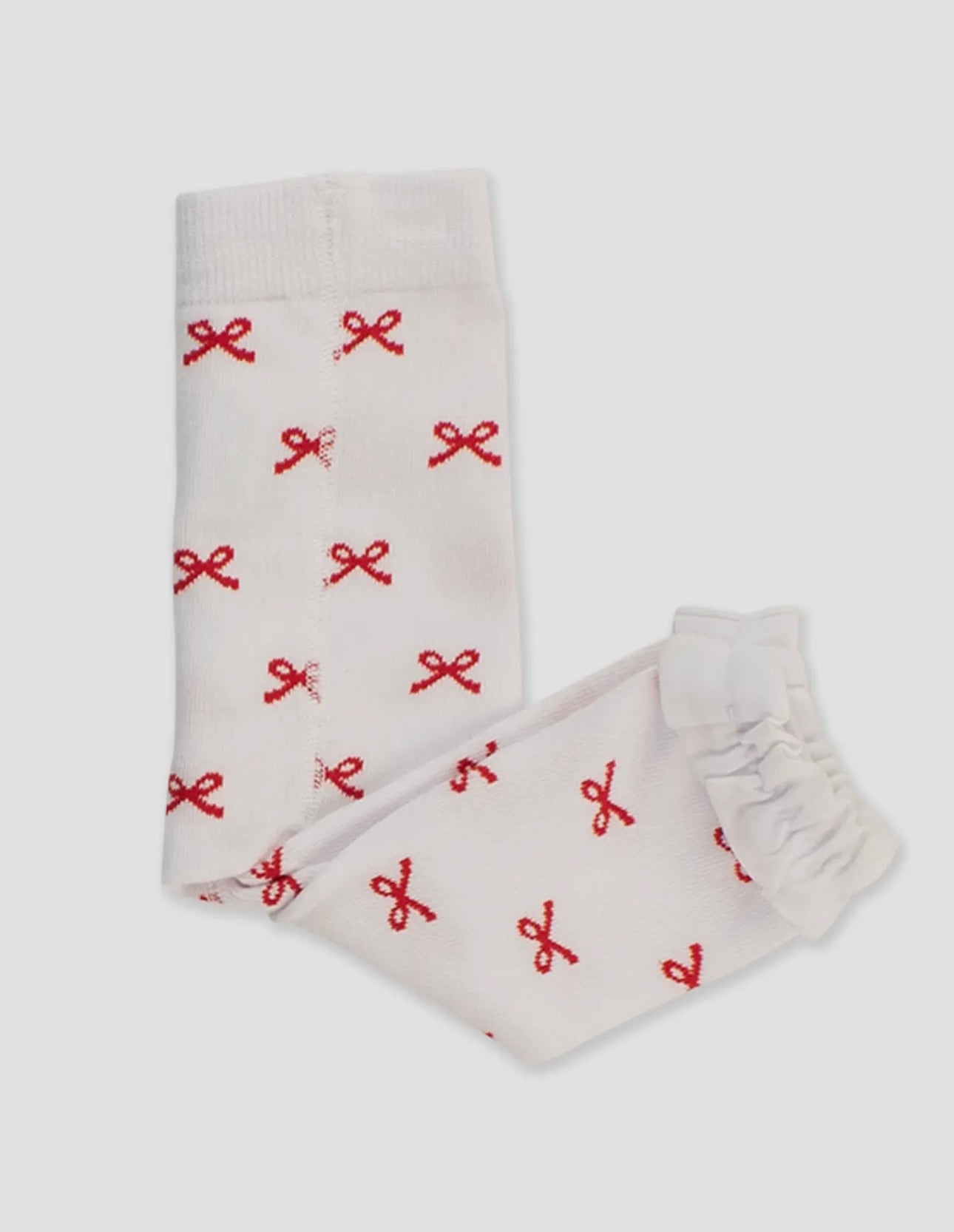 Red Bow Footless Tights