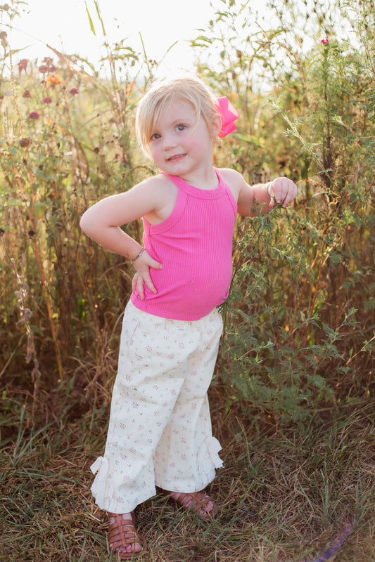 Rosebud Lace Bow Pants