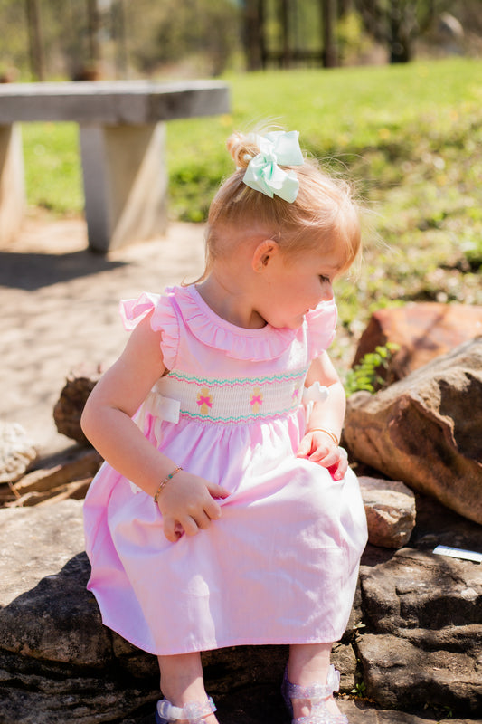 Cross & Bow Smocked Dress