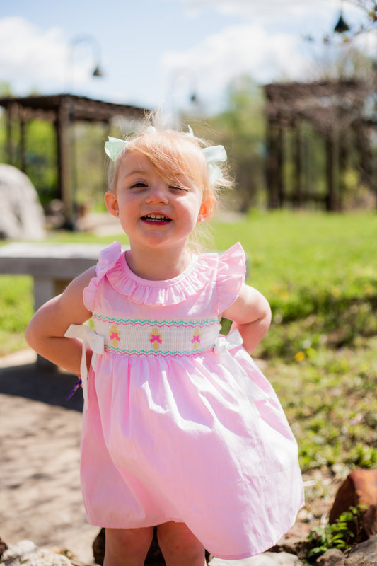 Cross & Bow Smocked Dress