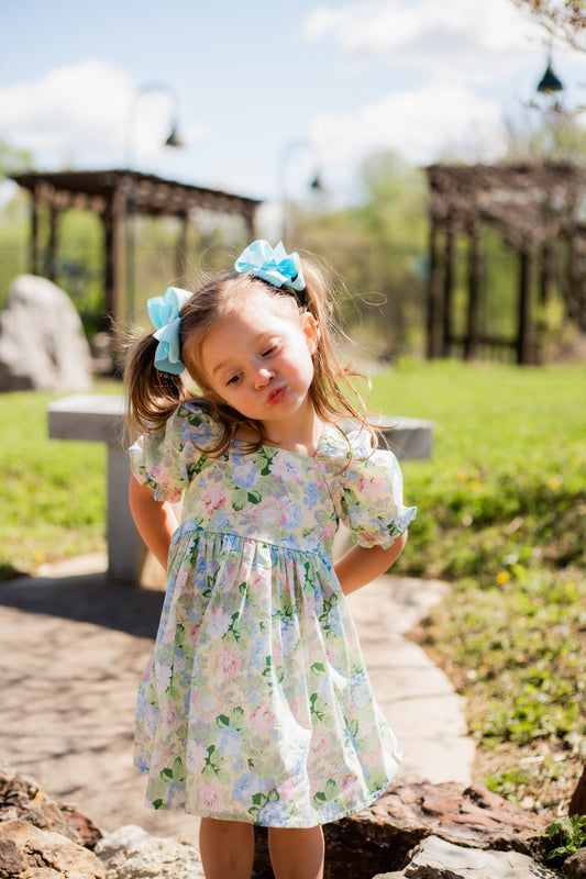 Garden Girl Puff Sleeve Dress