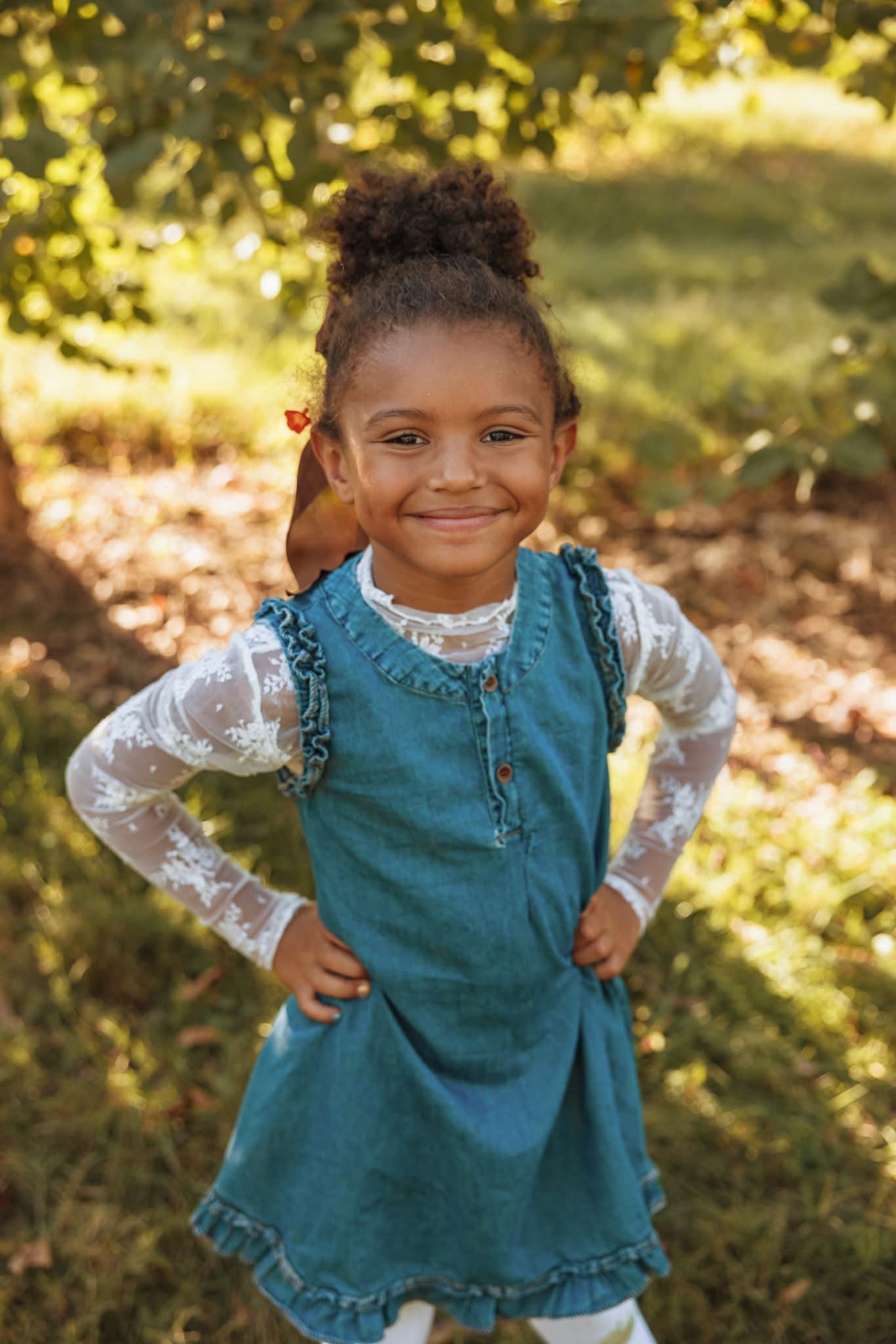 Bluebell Ruffle Denim Dress